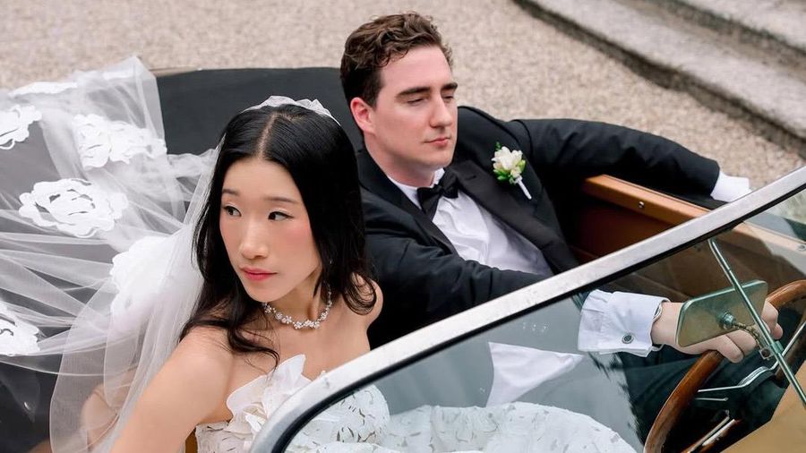 Influencer TikTok Rebecca Ma resmi menikah dengan David Pownall di Villa Balbiano, Danau Como, Italia (28/8/2025). (Instagram/BeccaxBloom)