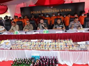 Polda Sumut Bongkar Narkoba Rp 562 M dan Jerat 829 Tersangka Selama 2025