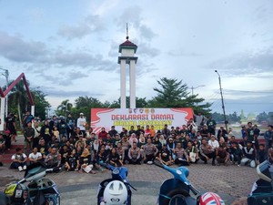 Komunitas Scooter di Riau Deklarasi Damai dan Ajak Jaga Sungai Kuantan