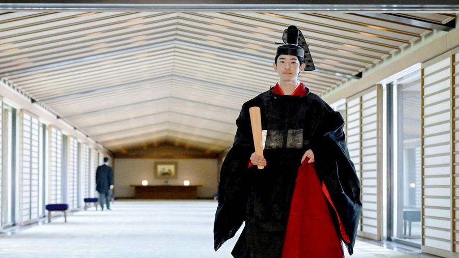 Pangeran Hisahito dari Jepang, putra Putra Mahkota Akishino dan Putri Mahkota Kiko, menghadiri upacara kedewasaan di Istana Kekaisaran di Tokyo, Jepang, 6 September 2025, dalam foto yang didistribusikan oleh Kyodo. (Mandatory credit Kyodo/via REUTERS)