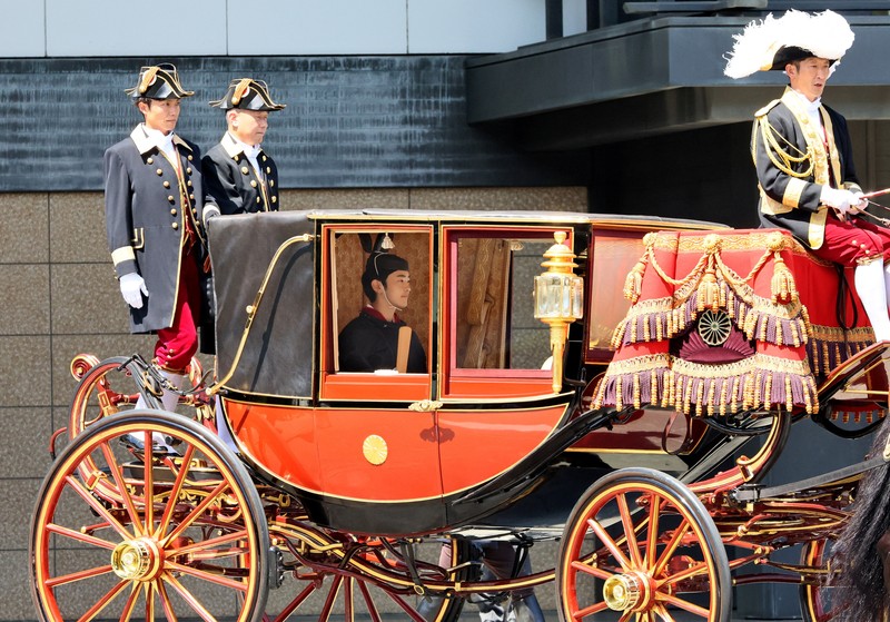 Pangeran Hisahito dari Jepang, putra Putra Mahkota Akishino dan Putri Mahkota Kiko, menghadiri upacara kedewasaan di Istana Kekaisaran di Tokyo, Jepang, 6 September 2025, dalam foto yang didistribusikan oleh Kyodo. (Mandatory credit Kyodo/via REUTERS)