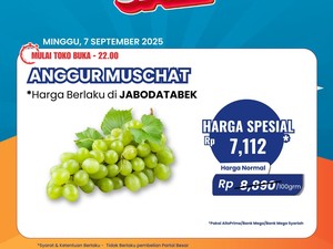 Anggur Muscat Diobral Murah di Transmart Full Day Sale!