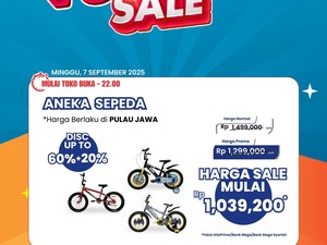 Beli Sepeda di Transmart Full Day Sale Harganya Lebih Murah, Diskonnya Jumbo