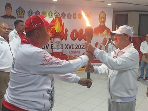 Api Obor Disemayamkan di KONI Bali, Porprov Bali 2025 Dibuka Besok