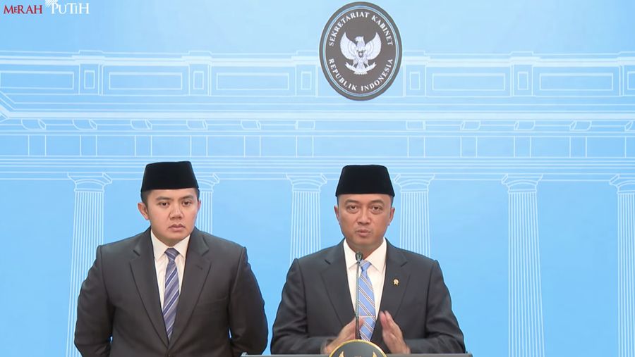 Keterangan Pers Menteri, Kantor Presiden, 8 September 2025. (Tangkapan Layar Youtube)
