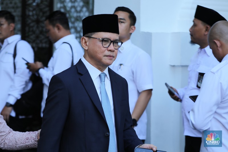 Presiden Prabowo Subianto kembali melakukan reshuffle kabinet untuk kedua kalinya. Sore ini, Prabowo resmi melantik sejumlah menteri baru di Istana Negara, Jakarta Pusat, Senin (8/9/2025). (CNBC Indonesia/Tri Susilo)