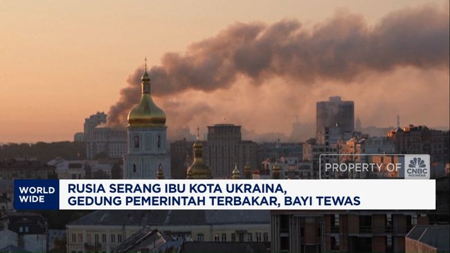 Video: Rusia Serang Ukraina, Gedung Pemerintah Terbakar - Bayi Tewas