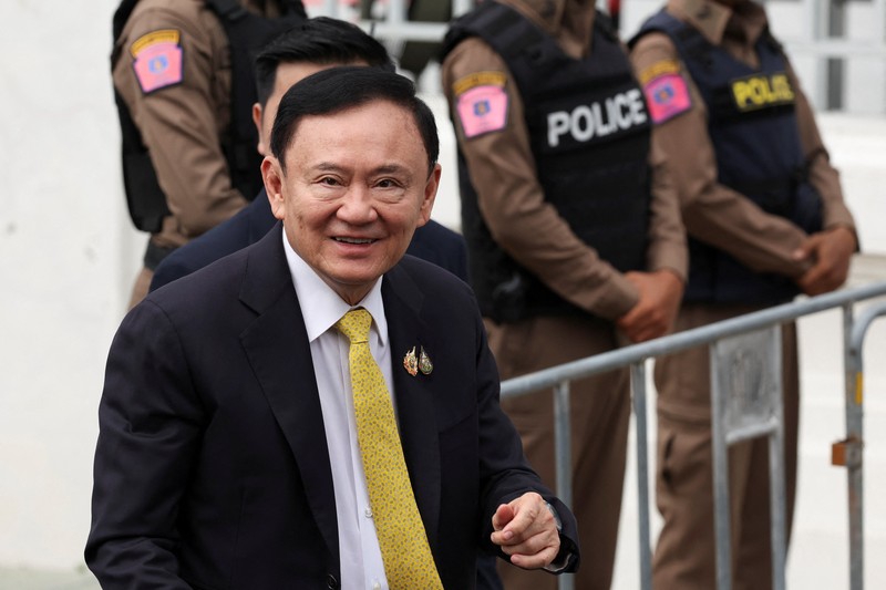 Mantan Perdana Menteri Thailand Thaksin Shinawatra tiba di Mahkamah Agung Bangkok, Thailand, Selasa (9/9/2025). (REUTERS/Athit Perawongmetha) Mantan Perdana Menteri Thailand Thaksin Shinawatra tiba di Mahkamah Agung Bangkok, Thailand, Selasa (9/9/2025). (REUTERS/Athit Perawongmetha)