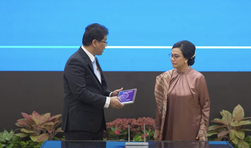 Sri Mulyani tiba di Kementerian Kuangan, Jakarta, Selasa (9/9/2025). (CNBC Indonesia/Zahwa Madjid) Sri Mulyani tiba di Kementerian Kuangan, Jakarta, Selasa (9/9/2025). (CNBC Indonesia/Zahwa Madjid)