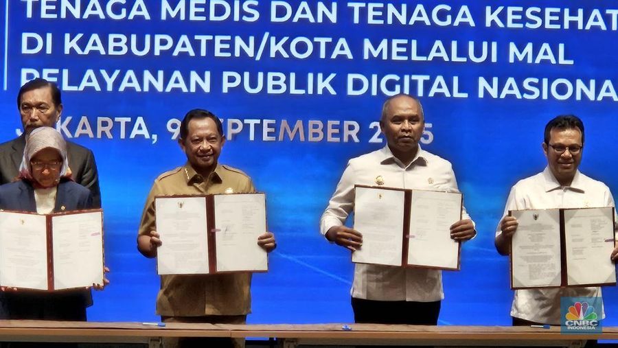 Pemerintah meluncurkan Mal Pelayanan Publik Digital Nasional (MPPDN) sebagai terobosan baru dalam digitalisasi layanan publik. (CNBC Indonesia/Intan Rakhmayanti)