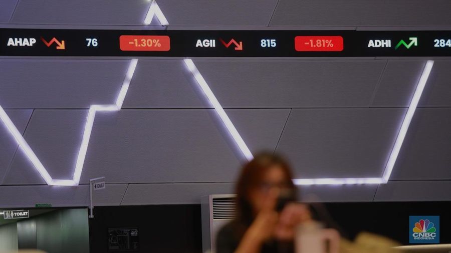 Pergerakan indeks Harga Saham Gabungan (IHSG), di Bursa Efek Indonesia, Jakarta, Selasa (9/9/2025). (CNBC Indonesia/Muhammad Sabki)