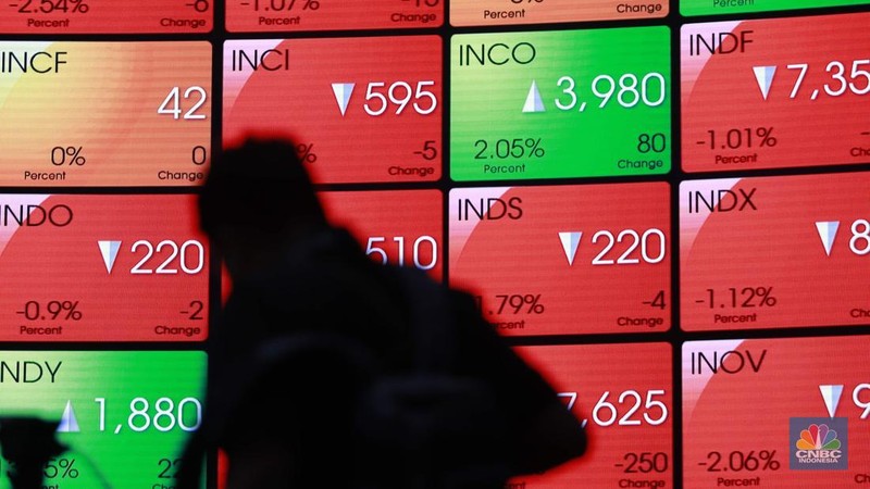 Pergerakan indeks Harga Saham Gabungan (IHSG), di Bursa Efek Indonesia, Jakarta, Selasa (9/9/2025). (CNBC Indonesia/Muhammad Sabki)