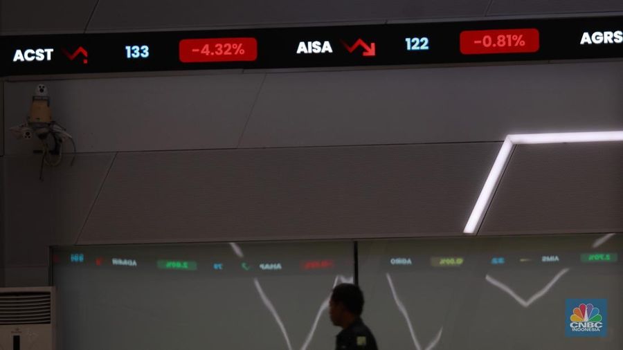 Pergerakan indeks Harga Saham Gabungan (IHSG), di Bursa Efek Indonesia, Jakarta, Selasa (9/9/2025). (CNBC Indonesia/Muhammad Sabki)