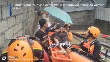 Video: Denpasar Bali Lumpuh Akibat Banjir, Balita-Lansia Dievakuasi