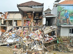 Update Dampak Banjir Bali: Jembatan, Rumah dan 474 Kios Rusak