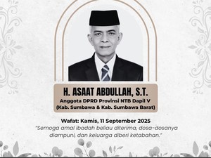 Anggota DPRD NTB Asaat Abdullah Meninggal Dunia