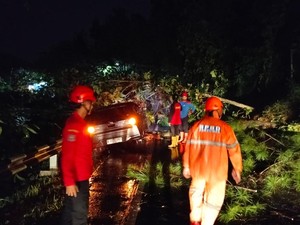 Ayla Tertimpa Longsor di Jalan Banyumas-Cilacap, Begini Nasib Penumpangnya