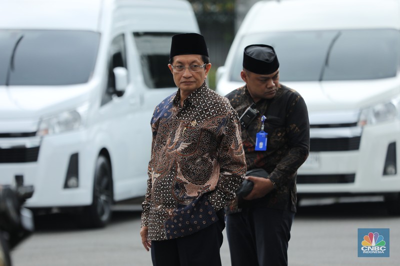 M. Quraish Shihab tiba di Istana Kepresidenan, Jakarta, Kamis (11/9/2025).