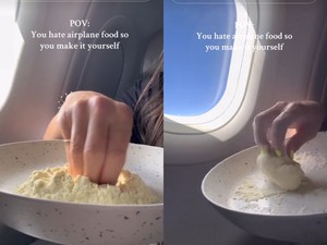 Viral! Influencer Ini Dikecam Gegara Masak Pasta di Pesawat