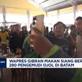 Video: Wapres Gibran Makan Siang Bersama 280 Driver Ojol di Batam