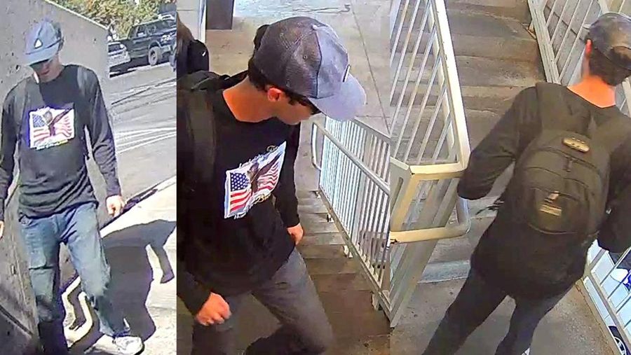 Foto kombinasi menunjukkan orang yang menarik dalam penembakan fatal aktivis sayap kanan dan komentator AS Charlie Kirk selama acara di Universitas Utah Valley, di Orem, Utah, AS, dalam rekaman keamanan yang dirilis oleh Departemen Keamanan Publik Utah pada 11 September 2025. (Utah Department of Public Safety/Handout via REUTERS)