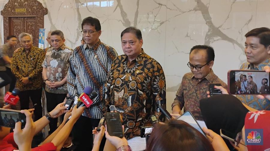 Menko Perekonomian, Airlangga Hartarto. (CNBC Indonesia/Arrijal Rachman)