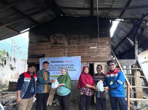 Pertamina FT Lahat Salurkan Bantuan untuk Korban Kebakaran