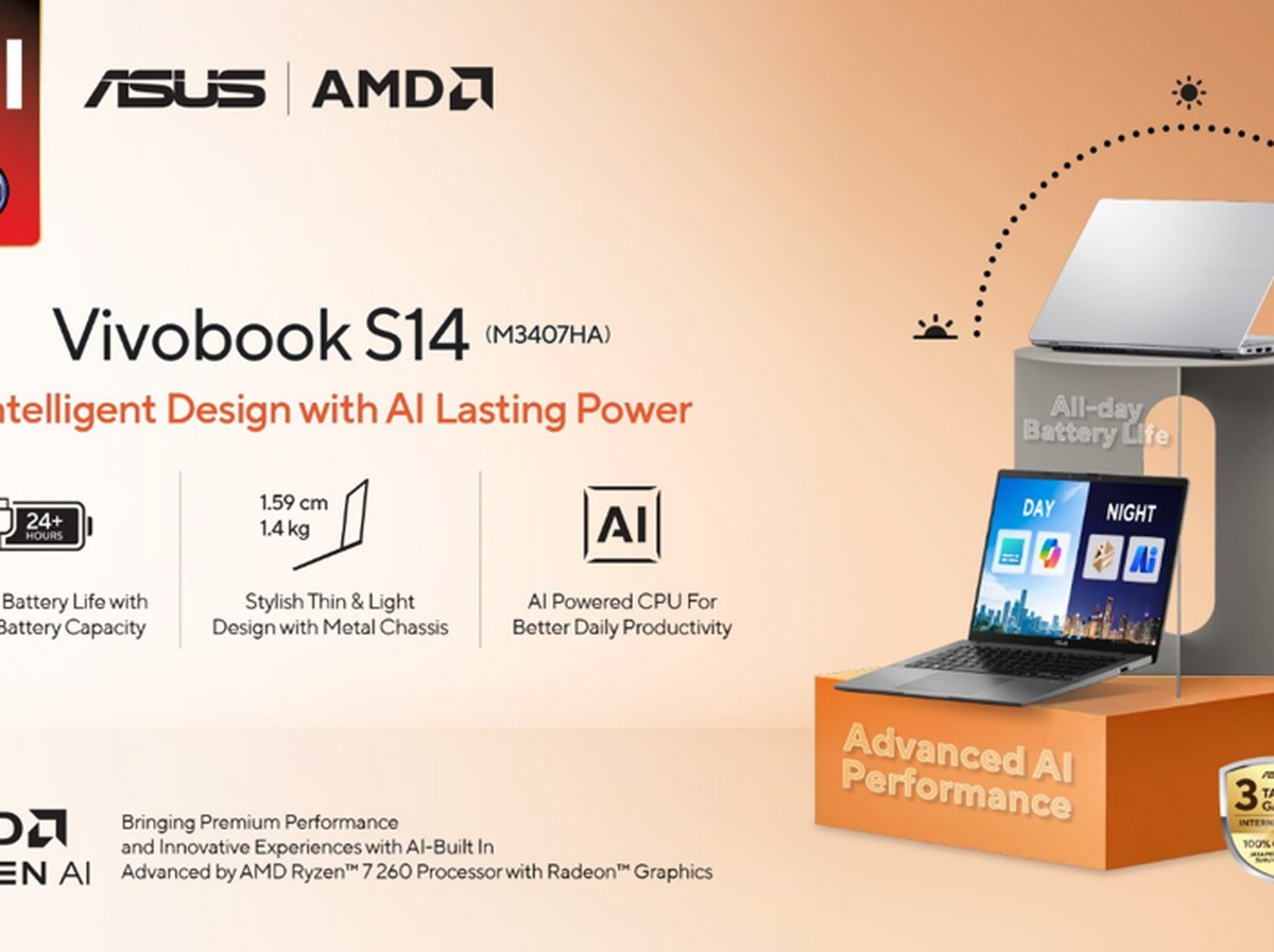 ASUS Vivobook 14 M3407HA, Laptop AI Canggih untuk Profesional Muda Modern