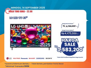 Hore! Smart LED TV 43 FHD Ada Diskon di Transmart Full Day Sale