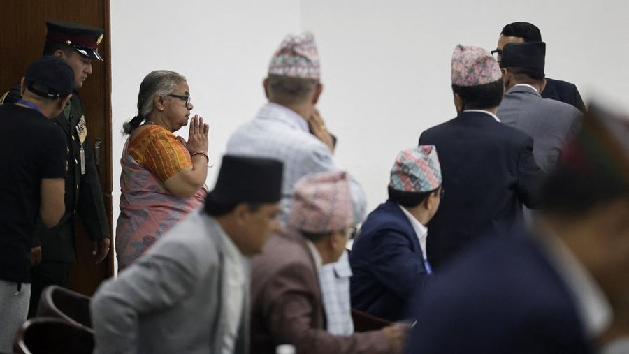 Perdana Menteri baru Nepal, Sushila Karki, menyampaikan pernyataan publik perdana usai dilantik, Minggu (14/9/2025). Perdana Menteri baru Nepal, Sushila Karki, menyampaikan pernyataan publik perdana usai dilantik, Minggu (14/9/2025). (Navesh Chitrakar/Navesh Chitrakar)