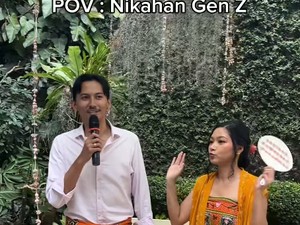 Pernikahan Kalcer Gen Z Viral, Souvenir TTS dan Musiknya Pakai Kaset