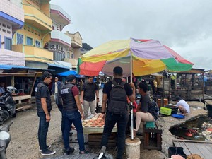 Antisipasi Rabies, Polres Meranti Monitoring Peredaran Daging Anjing di Pasar