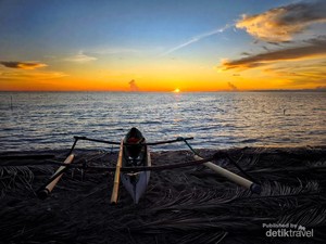Maroneng Pinrang, Surga Senja di Pantai Terpendek Sulsel
