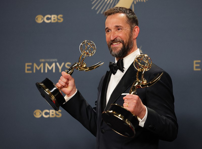 Britt Lower poses with the Best Actress in a Drama Series award for Severance, at the 77th Primetime Emmy Awards in Los Angeles, California, U.S., September 14, 2025. REUTERS/Daniel Cole