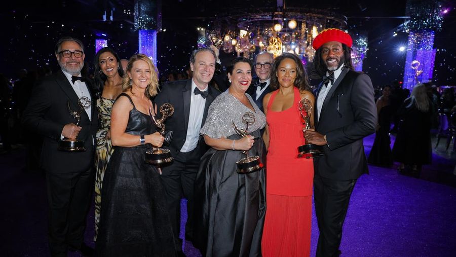 Britt Lower poses with the Best Actress in a Drama Series award for Severance, at the 77th Primetime Emmy Awards in Los Angeles, California, U.S., September 14, 2025. REUTERS/Daniel Cole