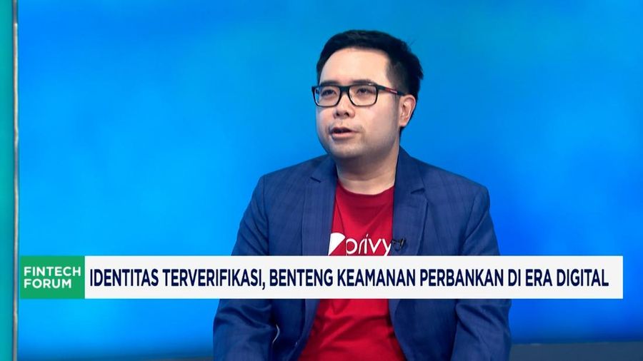 CEO Privy, Marshall Pribadi dalam program CNBC Indonesia Fintech Forum di Jakarta, Senin (15/9/2025). (CNBC Indonesia TV)