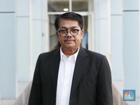 Direktur Utama PT Pertamina International Shipping, Surya Tri Harto. (CNBC Indonesia/Muhamad Sabki)
