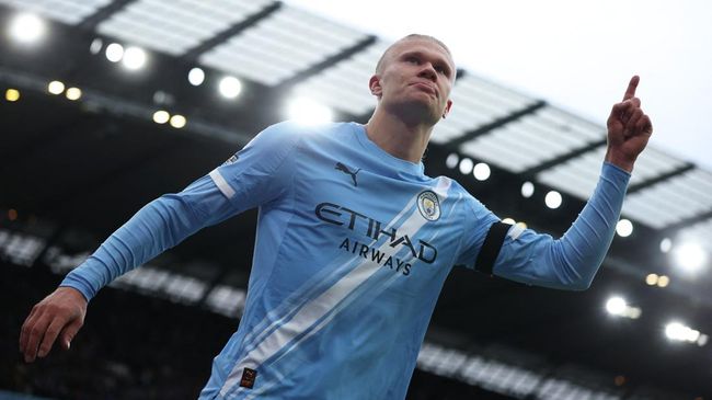Haaland Bersinar, Manchester City Bantai MU 3-0 di Etihad Stadium