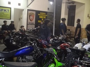 Belasan Motor Diamankan Polisi Saat Balap Liar di Malang