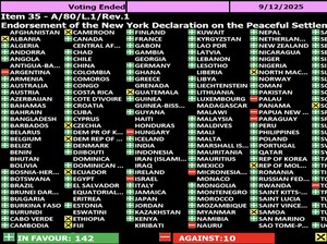 Mengenal Deklarasi New York, Tegaskan Solusi Dua Negara Tanpa Hamas