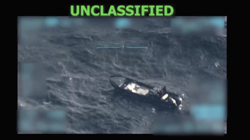 Militer AS melancarkan serangan terhadap kapal yang diduga milik kartel narkoba Venezuela yang sedang menuju Amerika Serikat. (Tangkapan Layar Video Reuters/)