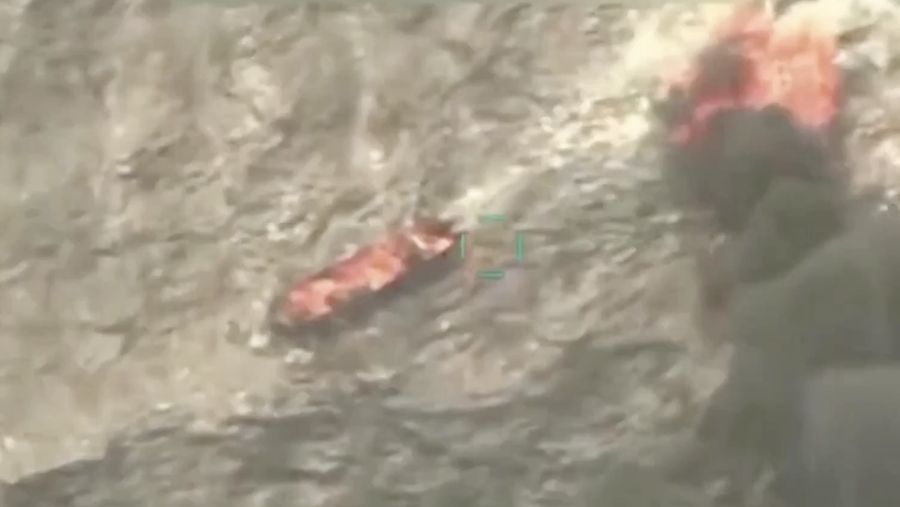 Militer AS melancarkan serangan terhadap kapal yang diduga milik kartel narkoba Venezuela yang sedang menuju Amerika Serikat. (Tangkapan Layar Video Reuters/)