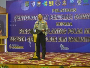 Ditlantas Polda Metro Latih Ratusan Ojol Pertolongan Pertama Gawat Darurat
