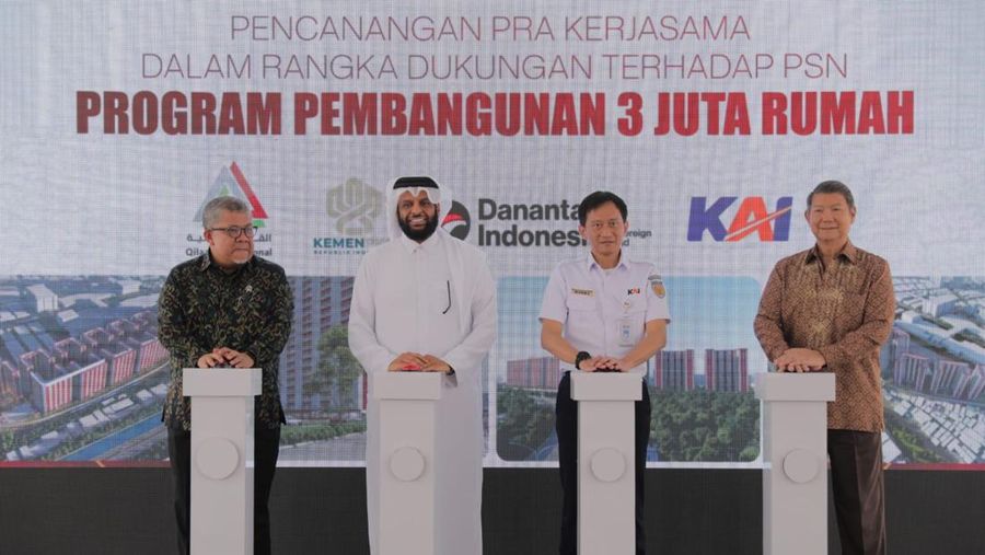 Investor asal Qatar, Al Qilaa International Group (Al Qilaa) meresmikan proyek investasi 50.000 unit hunian vertikal di Kampung Bandan. (Dok.KAI)