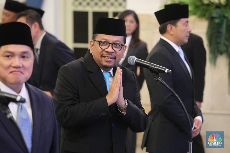 Suasana pelantikan di Istana Negara, Jakarta, Rabu (17/9/2025). (CNBC Indonesia/Tri Susilo)