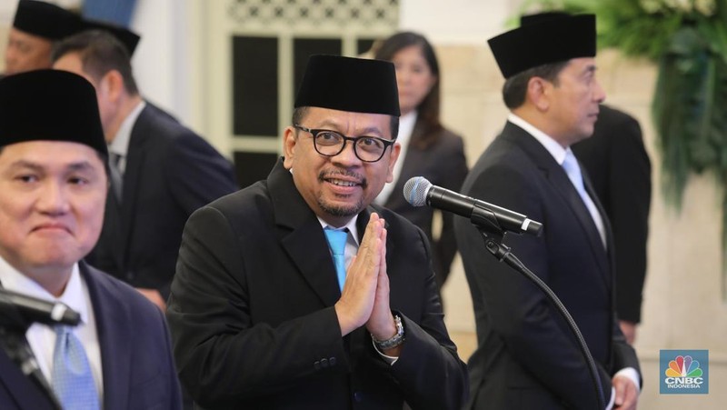 Suasana pelantikan di Istana Negara, Jakarta, Rabu (17/9/2025). (CNBC Indonesia/Tri Susilo)