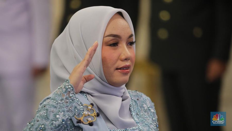 Suasana pelantikan di Istana Negara, Jakarta, Rabu (17/9/2025). (CNBC Indonesia/Tri Susilo)