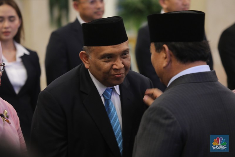 Suasana pelantikan di Istana Negara, Jakarta, Rabu (17/9/2025). (CNBC Indonesia/Tri Susilo)