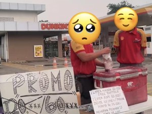 Petugas SPBU Shell Jualan Kopi di Pinggir Jalan, Diduga Imbas BBM Kosong