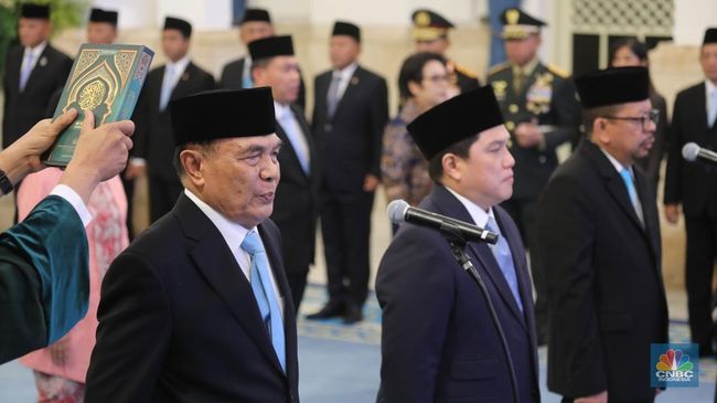 Potret Lengkap Menteri-Wamen yang Dilantik Prabowo Hari Ini